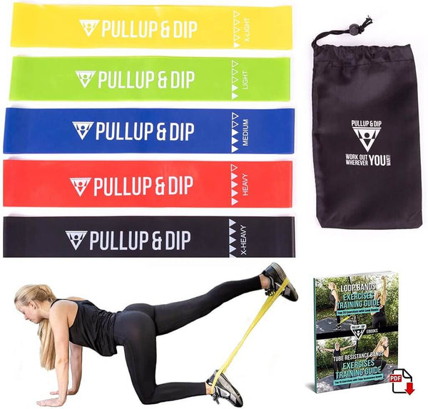 Bandes Elastiques de Fitness en 5 forces incluant un sac de transport