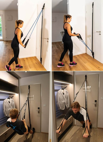 Bande de résistance élastique avec sangles velcro réglables - exercices en  homegym